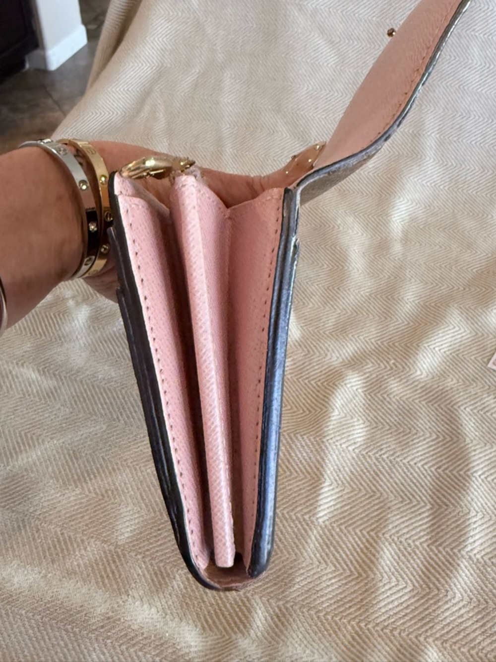 Louis Vuitton Monogram Canvas Flap Wallet - Brown with Pink interior - Picture 7 of 9
